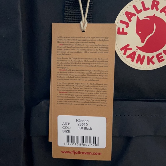 Fjallraven Kanken Classic Backpack 16L - Black - Picture 3 of 3